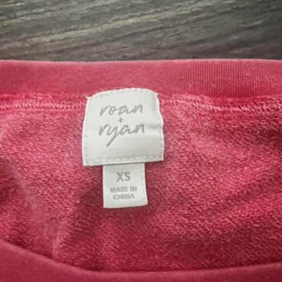 roan and ryan sweater coral oversize sweatshirt patch size XS - Picture 6 of 6